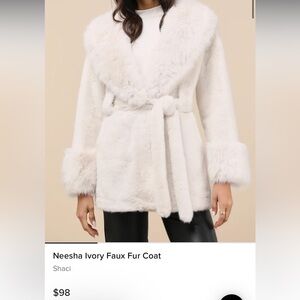 Faux Fur Belted Coat